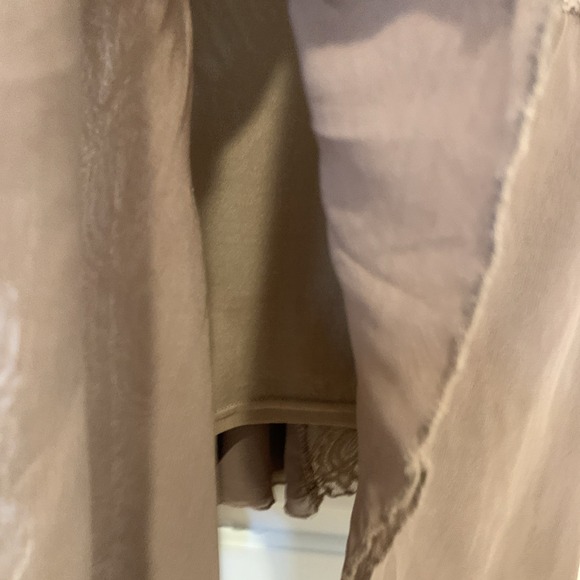 Pretty Angel Brown Mocha Small asymmetrical Crystal Lace Fairy Goth Blouse NWT - Picture 8 of 14